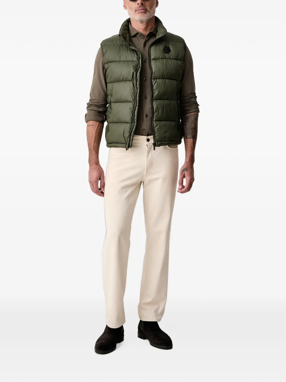 Aeronautica Militare Overhemd met geborduurd logo Groen