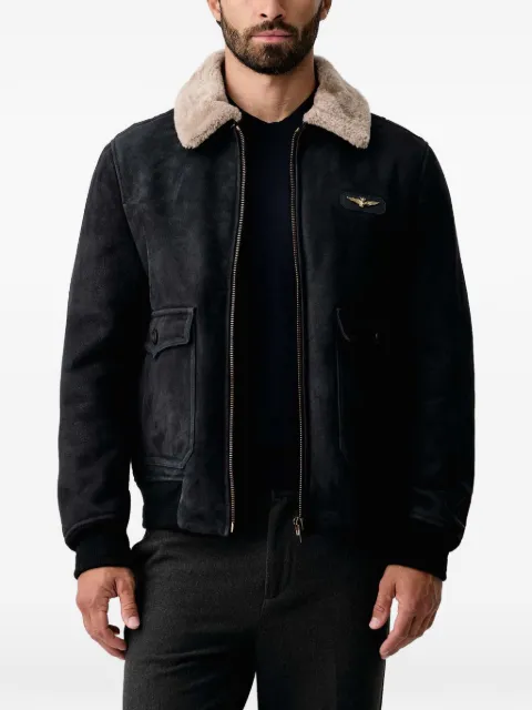 Aeronautica Militare shearling-collar flight jacket