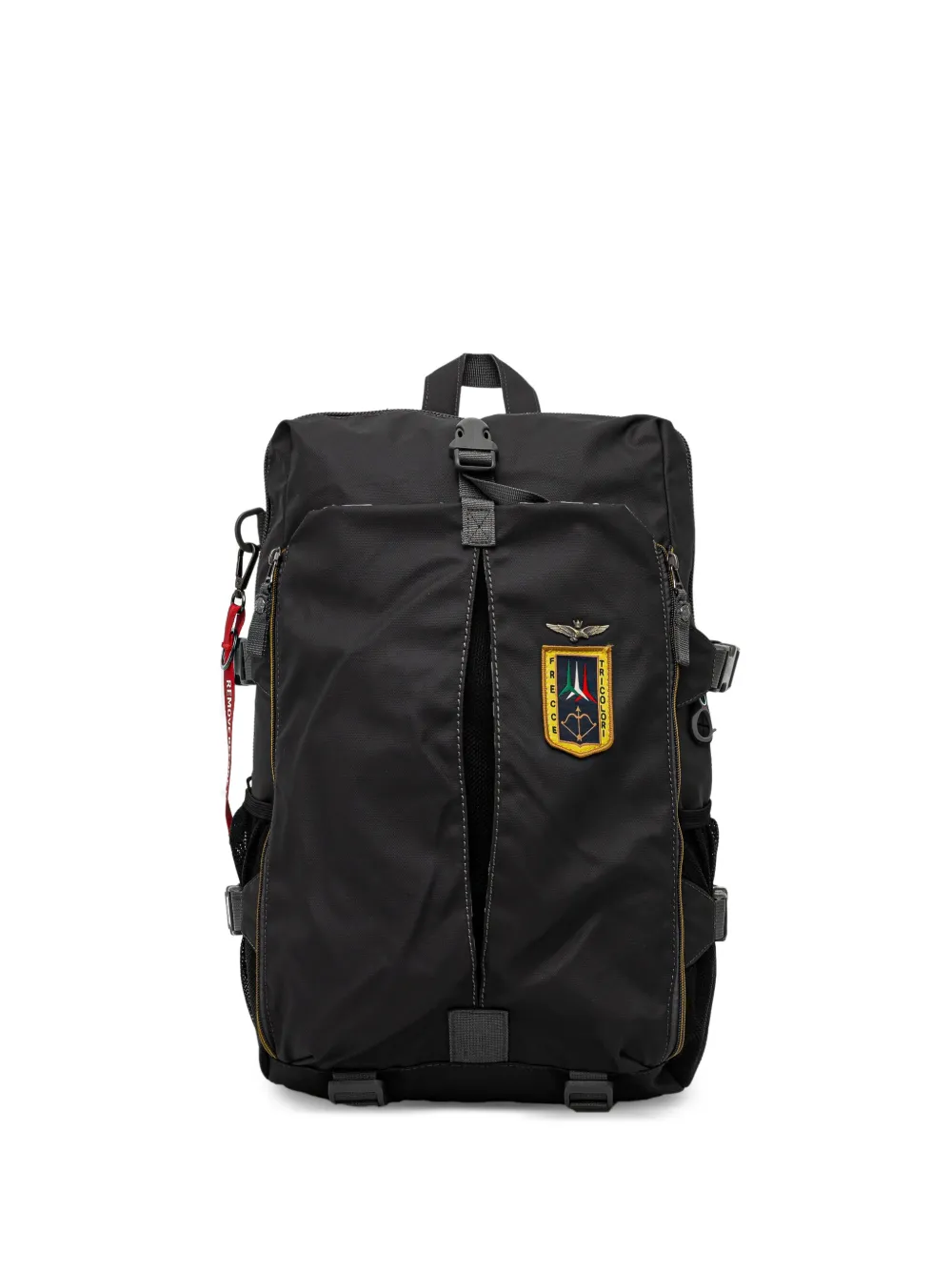 Aeronautica Militare logo-patch buckle-fastening backpack - Nero
