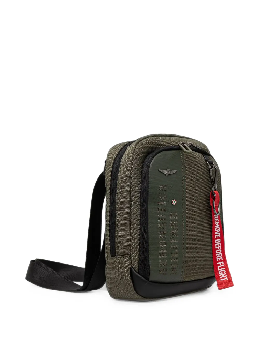 Aeronautica Militare Grote Spitfire messengertas met logo-print Groen