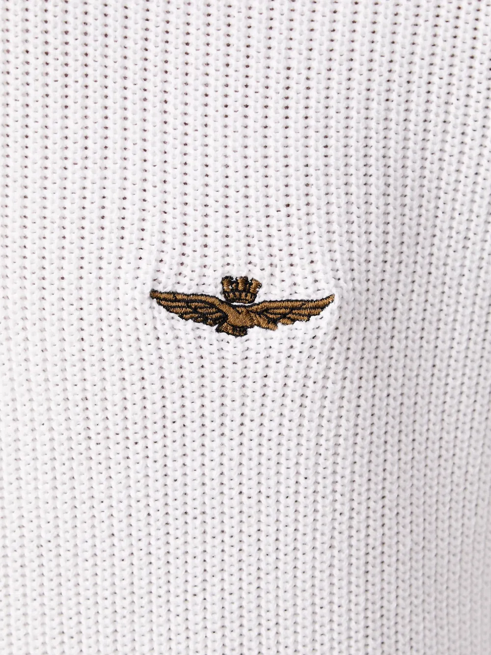 Aeronautica Militare Ribgebreide trui Wit