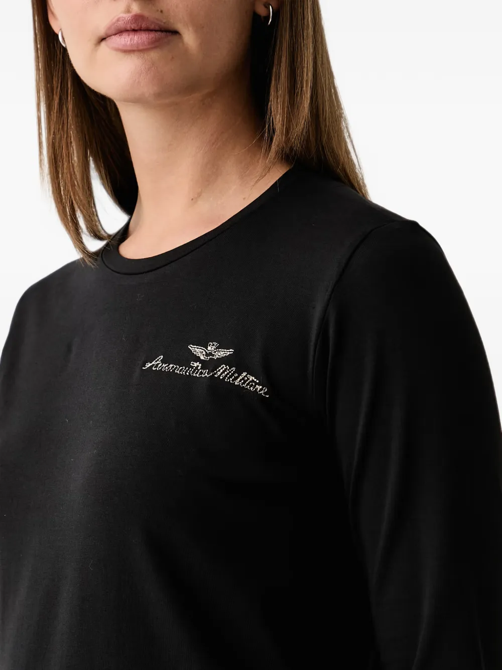 Aeronautica Militare T-shirt met lange mouwen Zwart