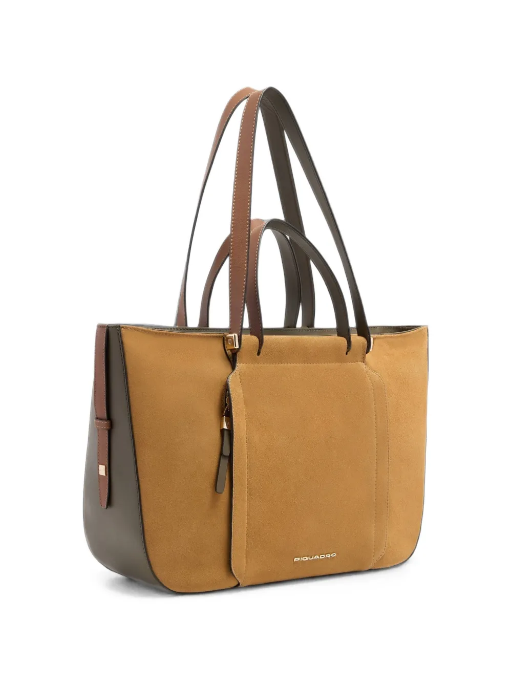 PIQUADRO Laptoptas met logoplakkaat Bruin