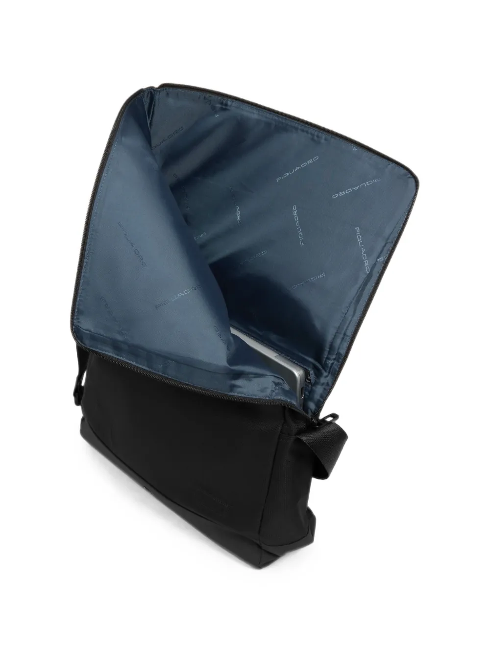 PIQUADRO Laptoptas met logo-reliëf en twee draagmogelijkheden Zwart