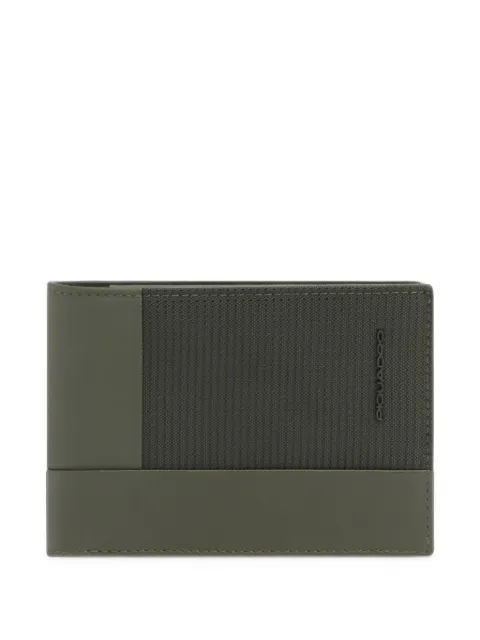 PIQUADRO logo-print panelled wallet