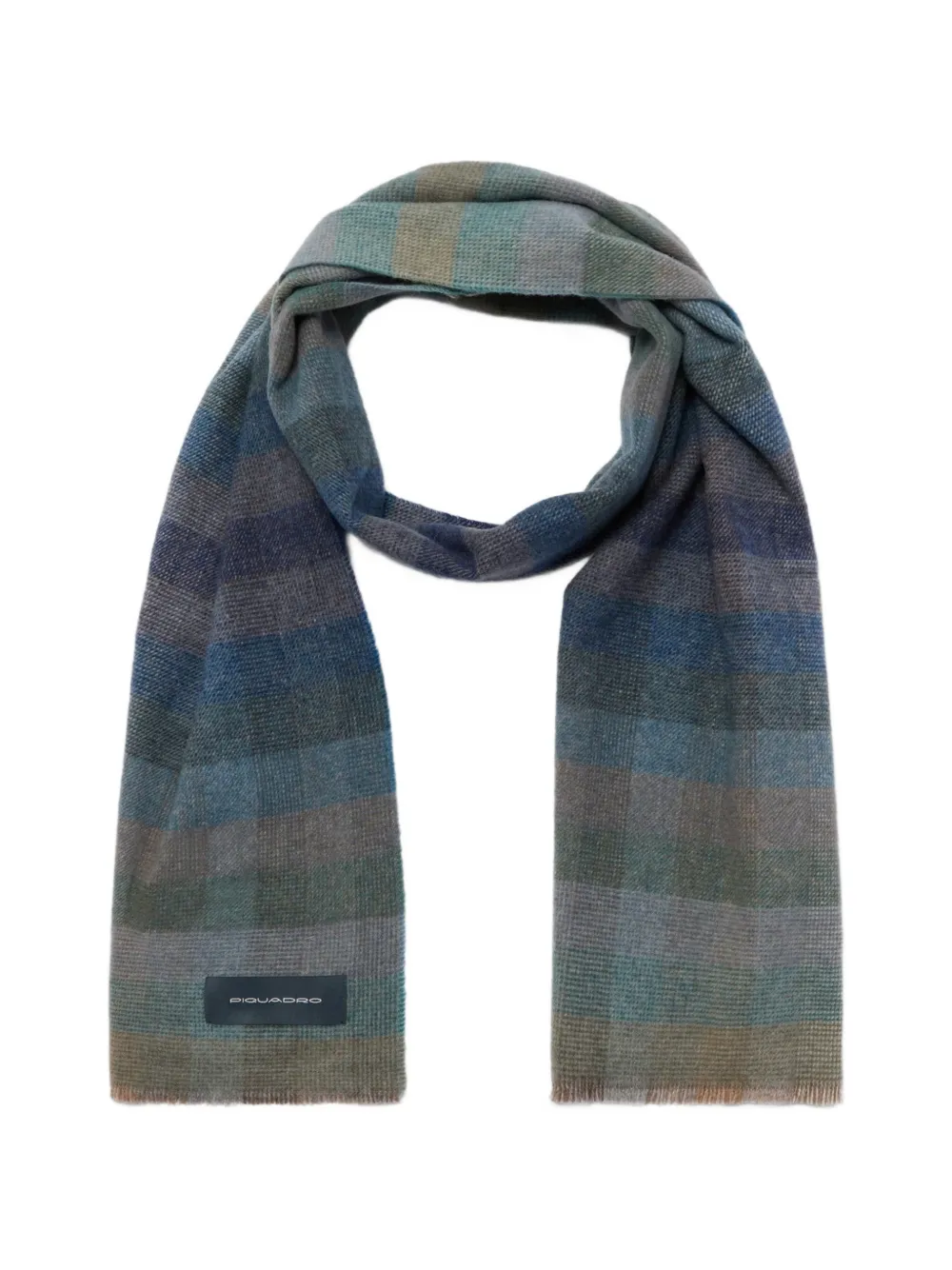 PIQUADRO Geruite sjaal Blauw