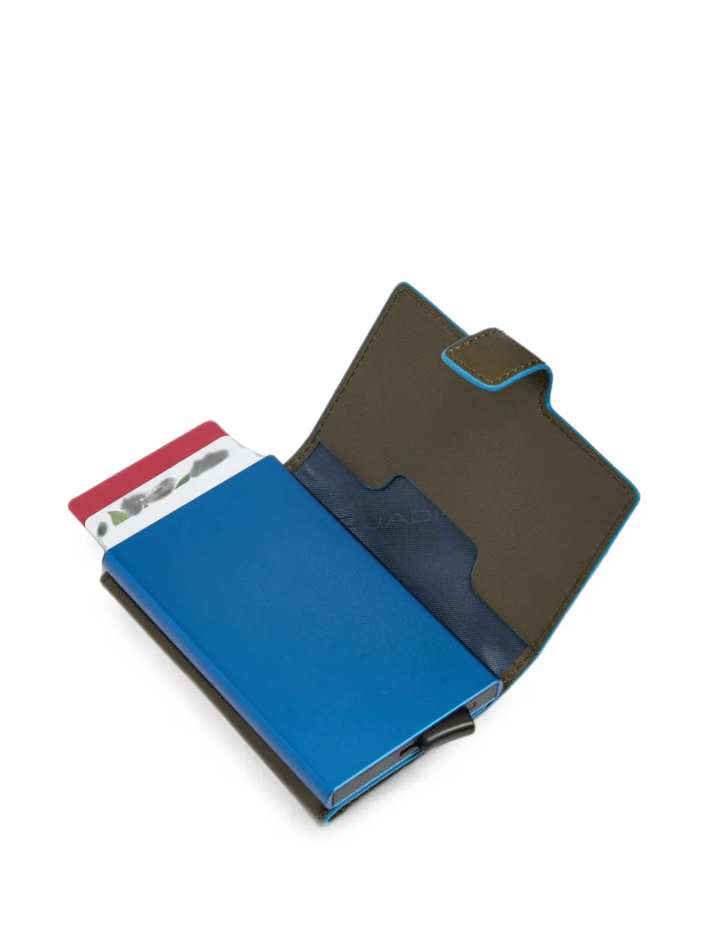 PIQUADRO logo-lettering wallet Groen