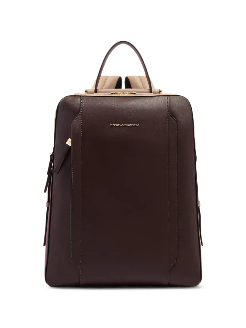 PIQUADRO RFID-blocking leather laptop backpack