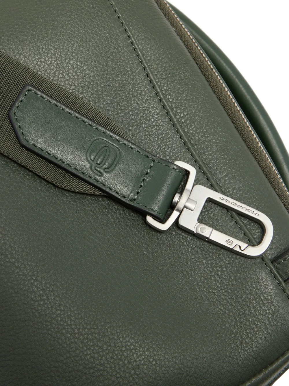 PIQUADRO Leren shopper met gespsluiting Groen