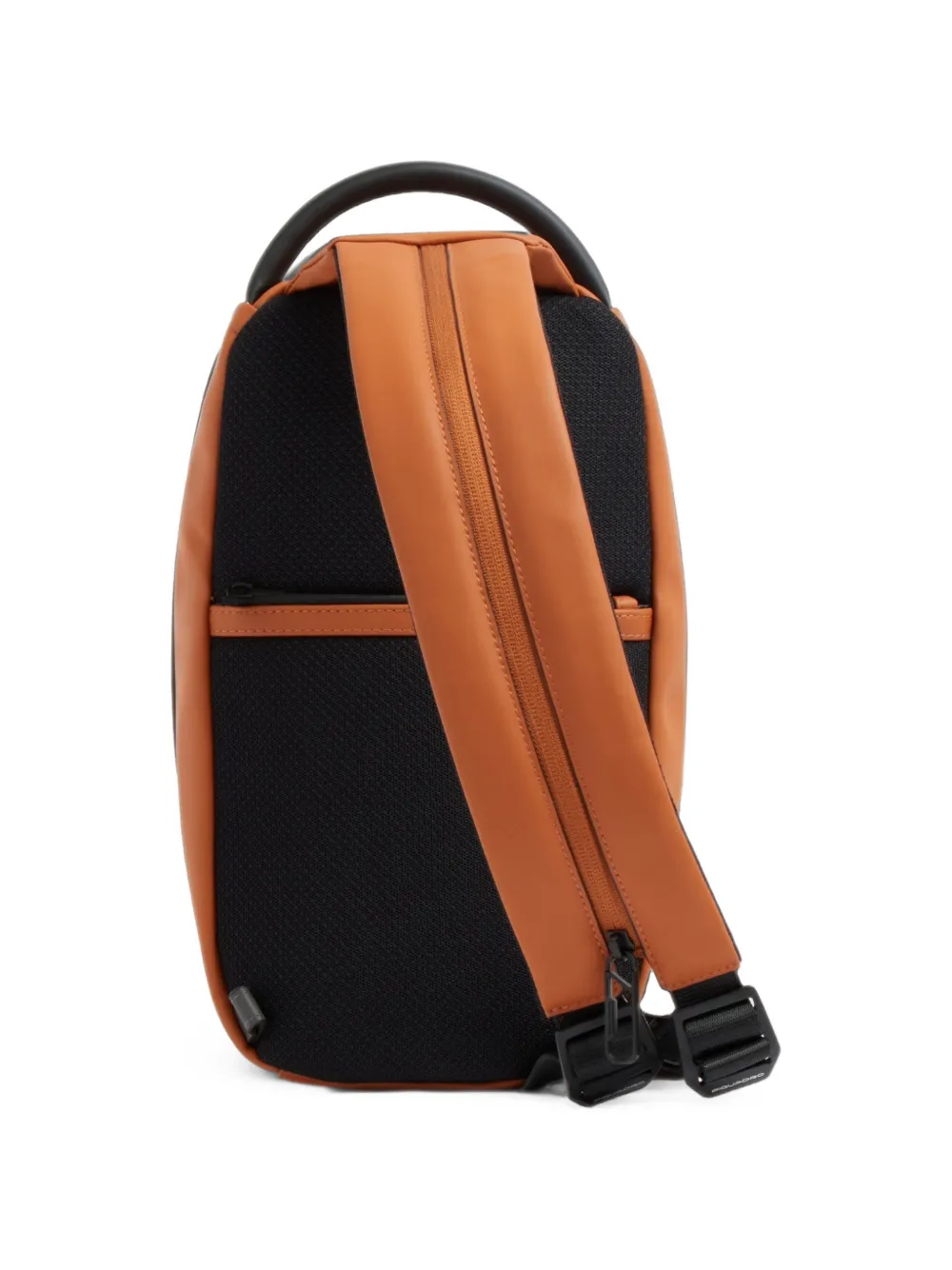 PIQUADRO Multifunctionele slingbacktas met vlakken en logo-plakkaat Oranje