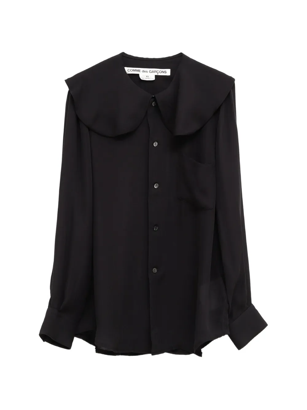 Comme Des Garçons oversized-collar button-up shirt Zwart