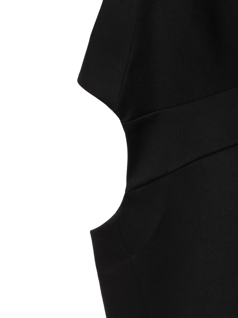 Comme Des Garçons cut-out asymmetric midi skirt Zwart