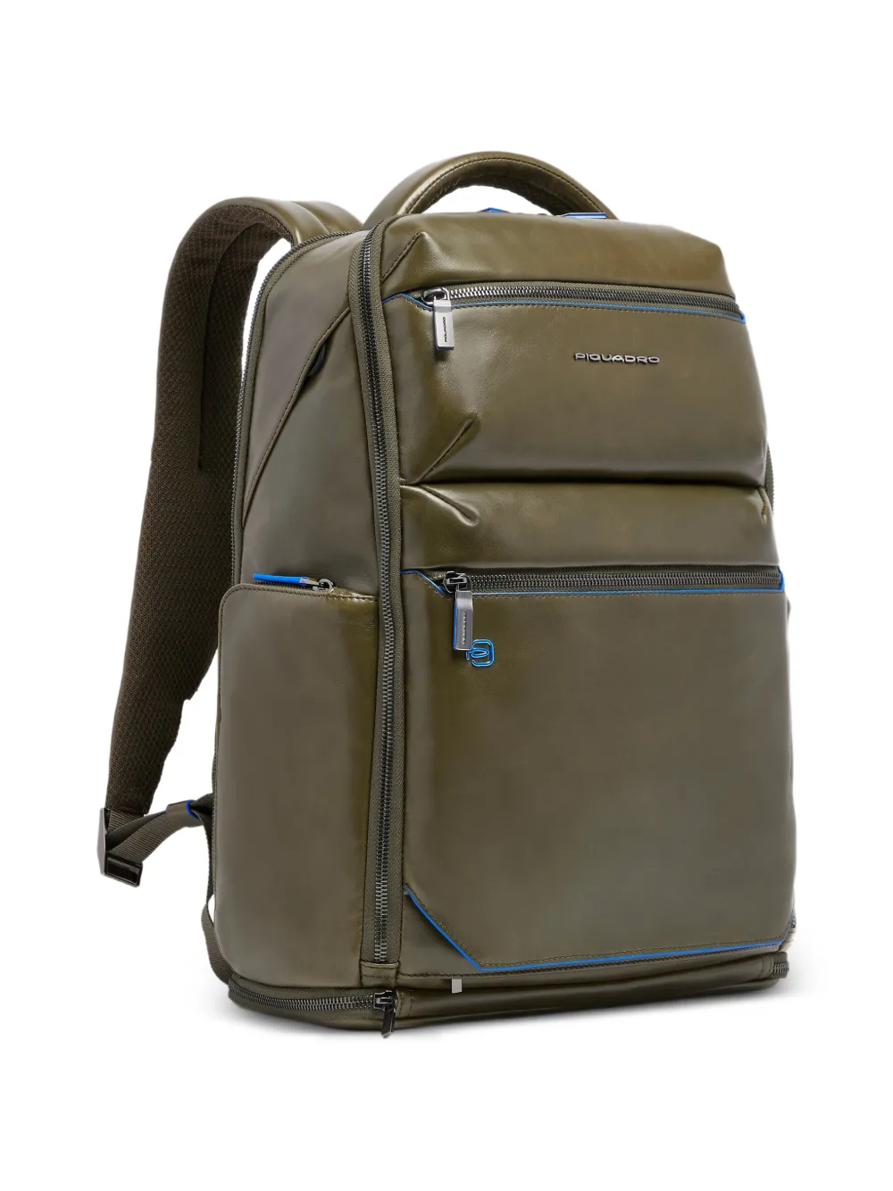 PIQUADRO Laptoprugzak met logo-plakkaat Groen