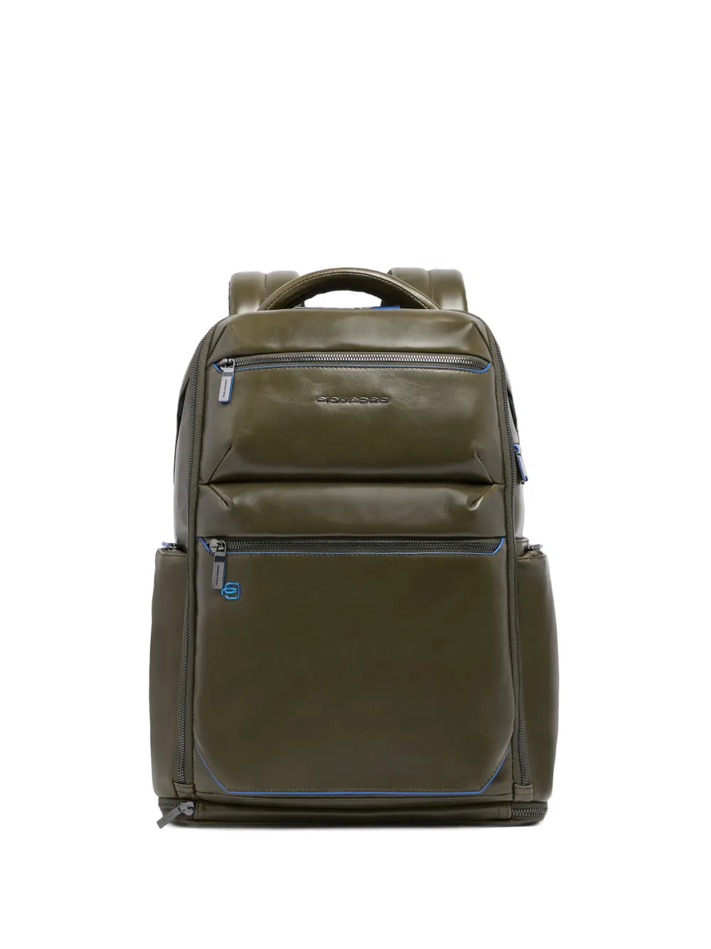 Piquadro Logo-plaque Laptop Backpack In Green