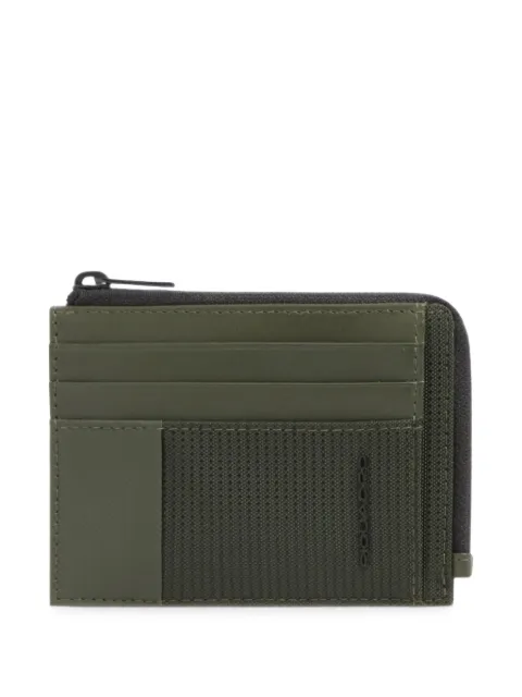 PIQUADRO logo-embossed zip-around cardholder