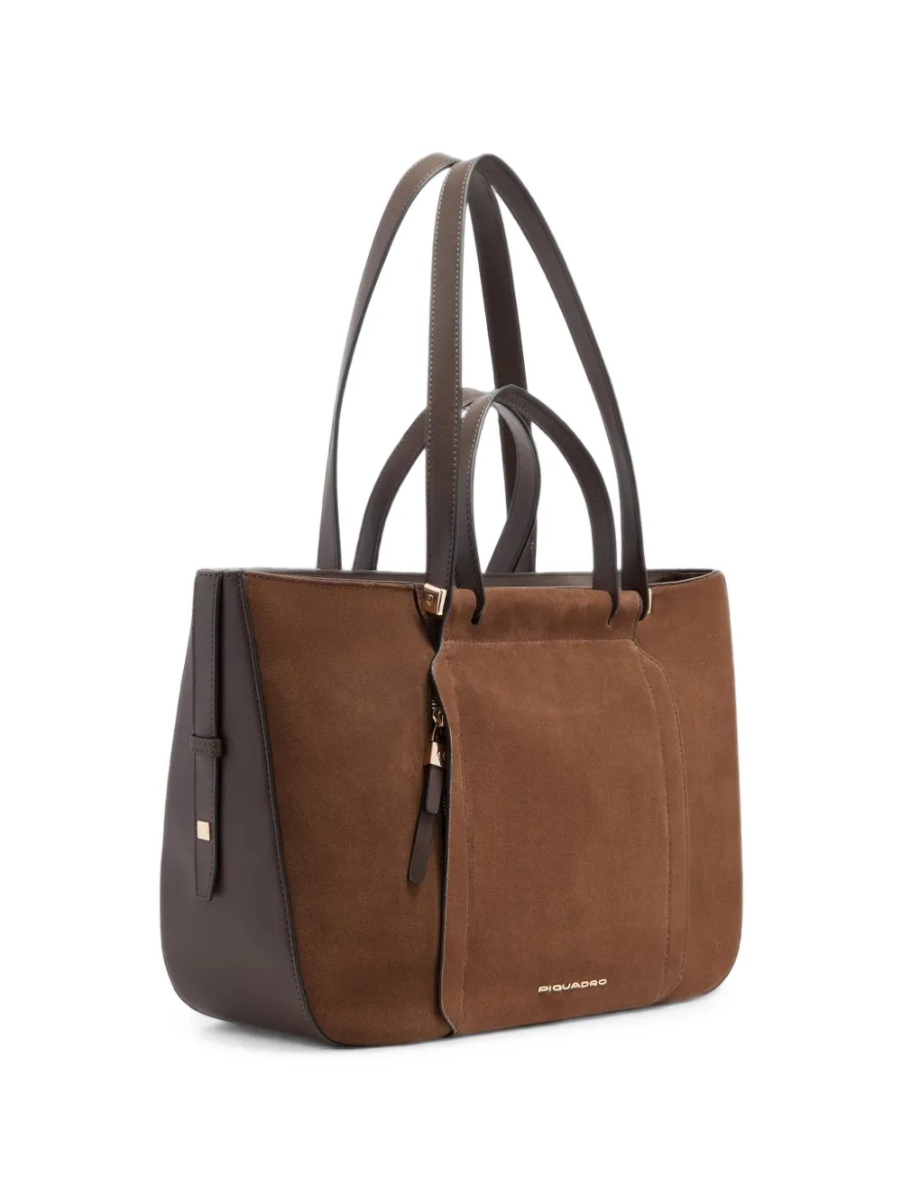PIQUADRO Laptoptas met vlakken Bruin