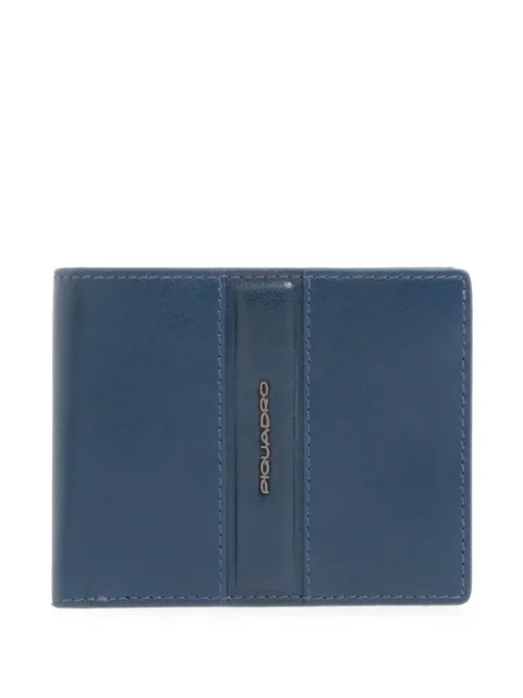 PIQUADRO logo-plaque bifold wallet