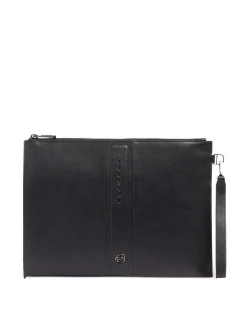 PIQUADRO logo-plaque clutch bag