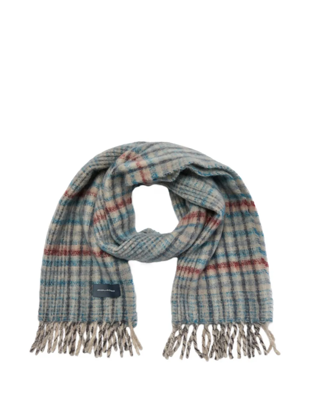 PIQUADRO Geruite sjaal Blauw