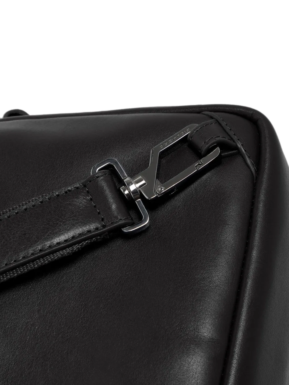 PIQUADRO iPad mini-messengertas met RFID-bescherming en logo-plakkaat Zwart