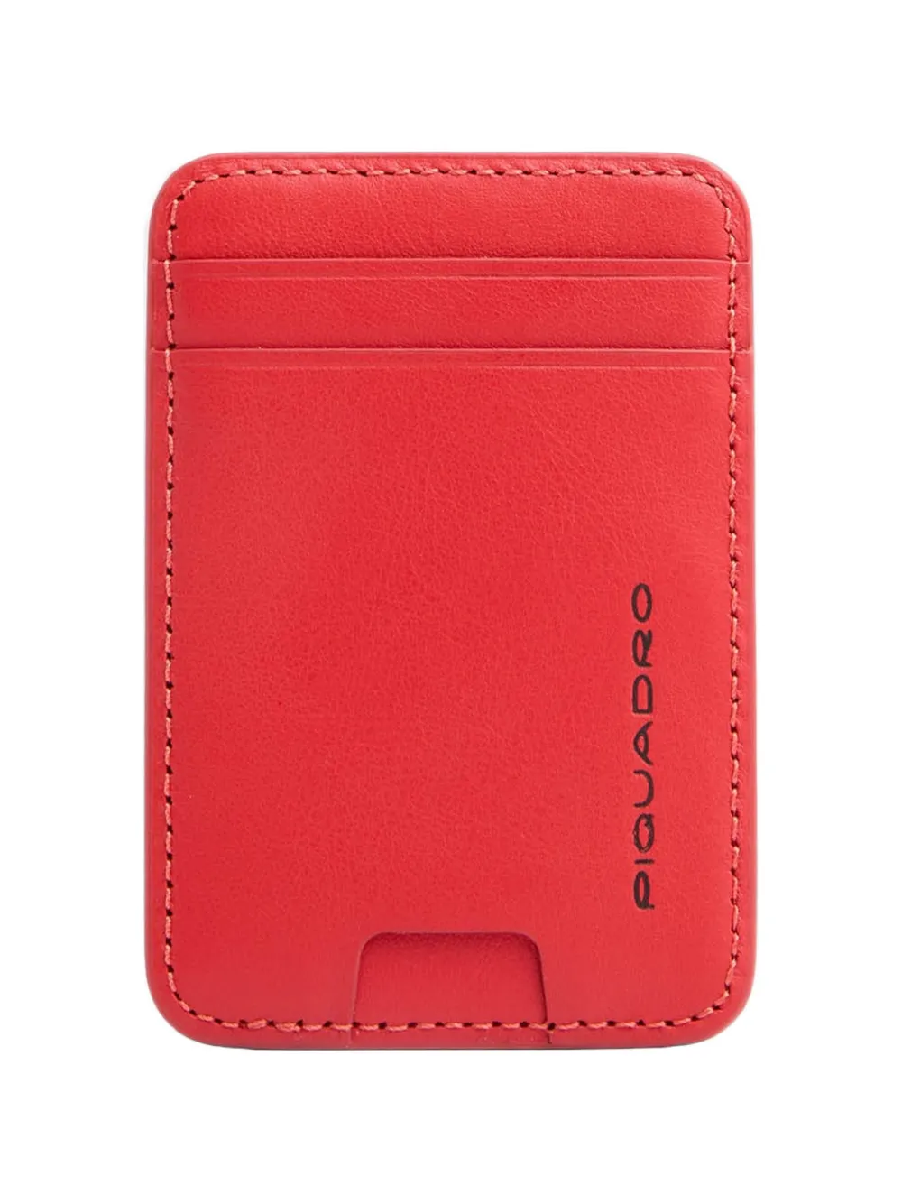 PIQUADRO logo-print cardholder - Rosso