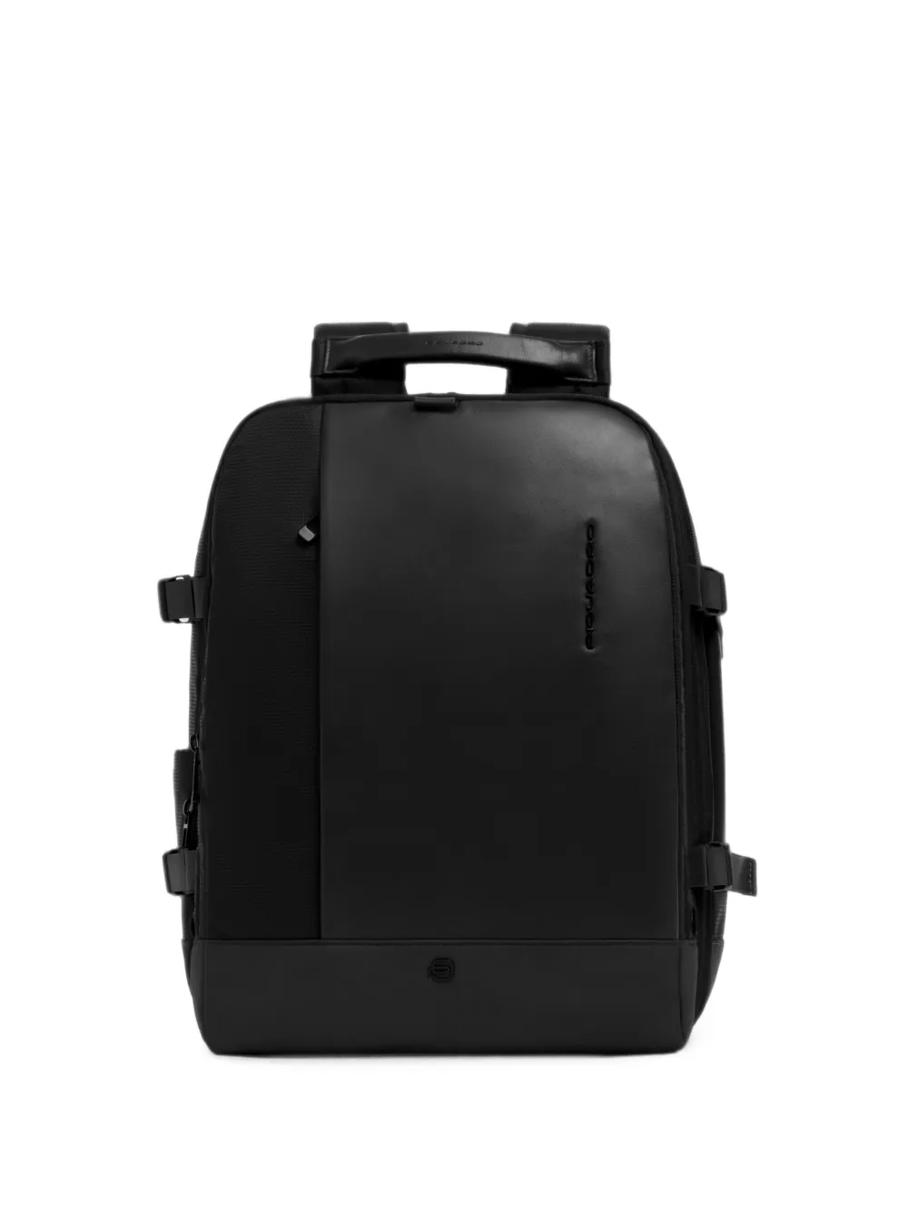 PIQUADRO logo-embossed expandable backpack - Nero