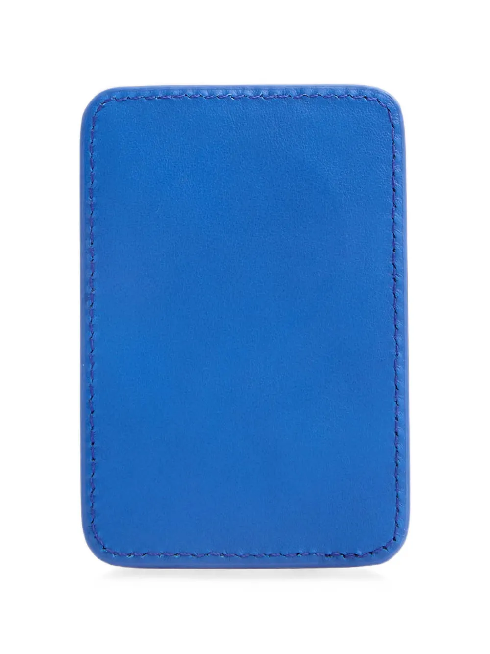 PIQUADRO MagSafe leren pasjeshouder met logo-print Blauw