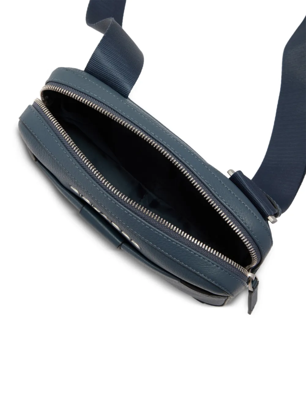 PIQUADRO Messengertas met logoplakkaat Blauw