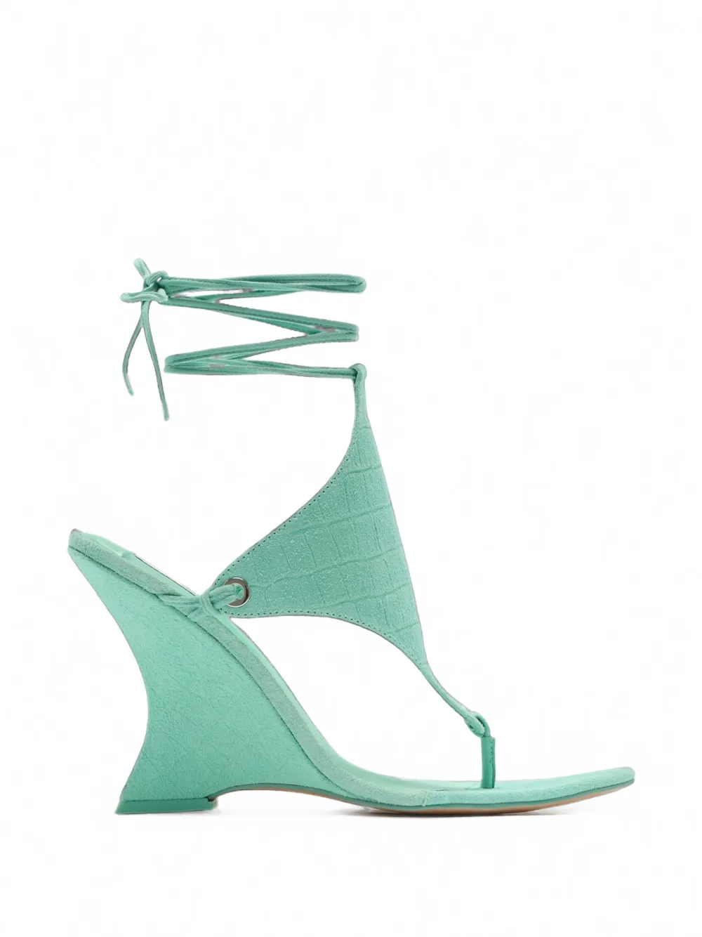 NAKED WOLFE Rampage croc-effect suede sandals