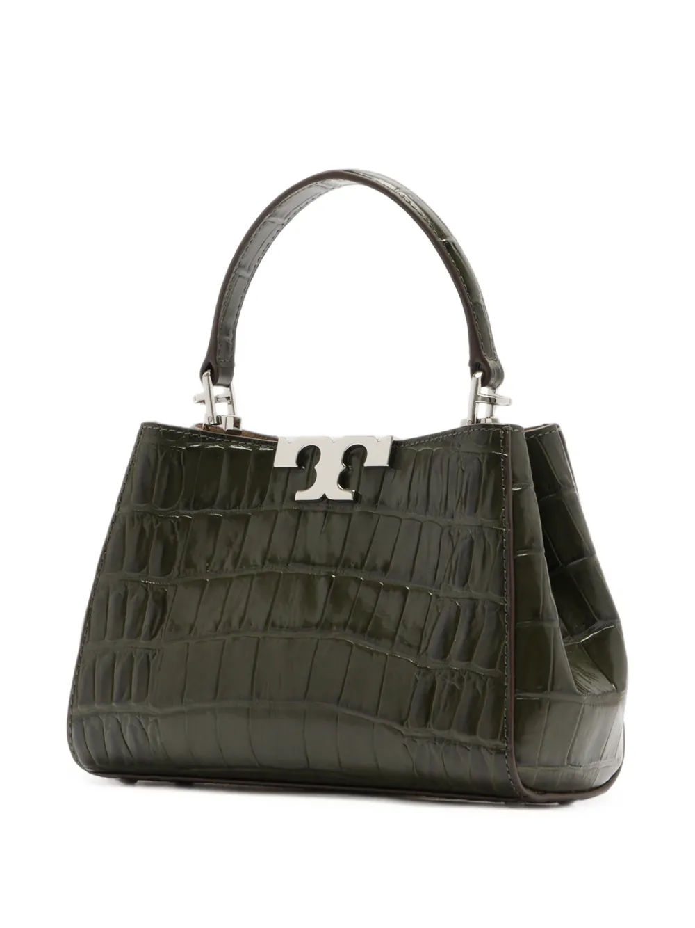 Tory Burch Eleanor mini-tas met krokodillen-reliëf Groen
