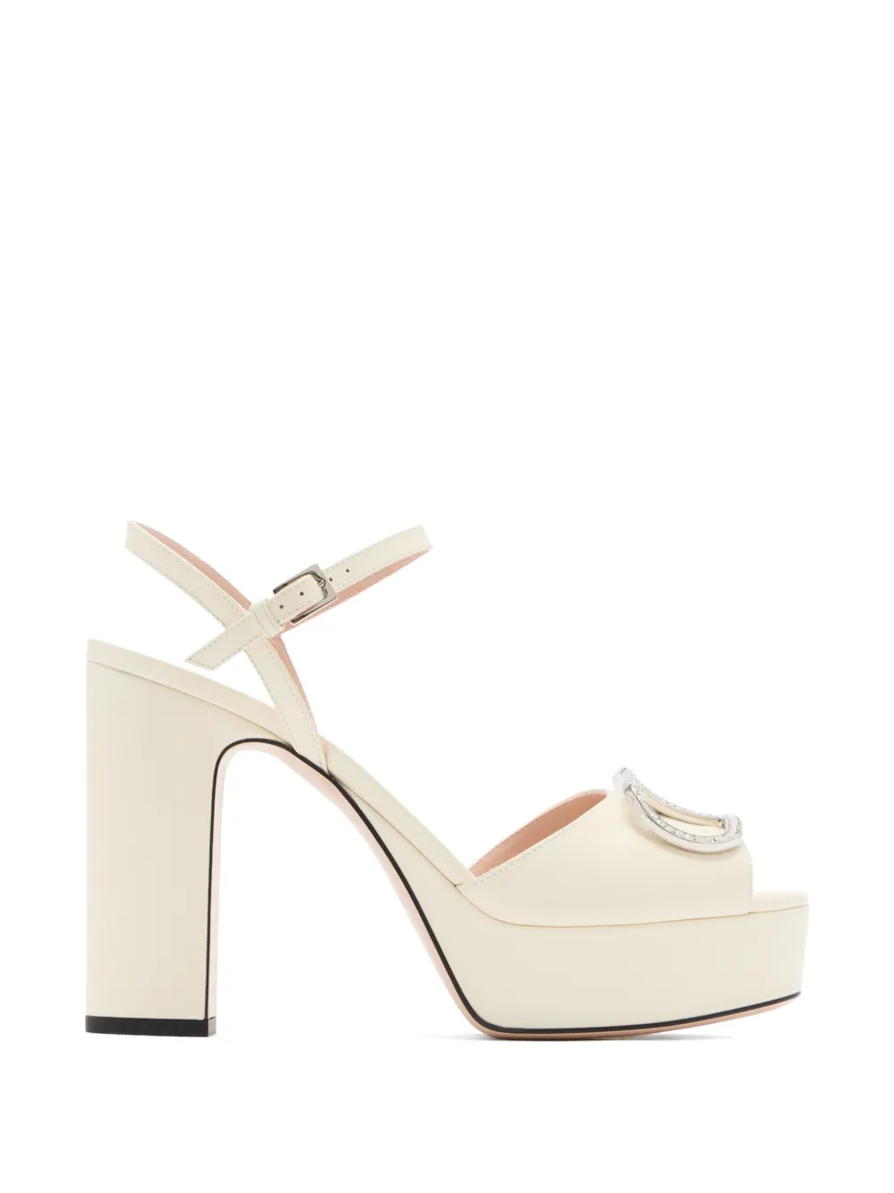 Valentino Garavani VLogo Signature platform sandals - Nude