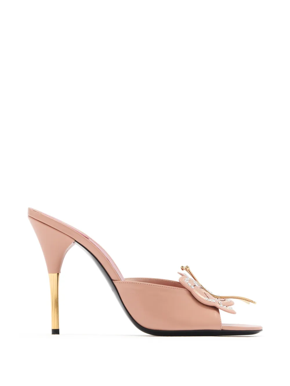 Valentino Garavani Flutterby butterfly-patch leather sandals - Toni neutri
