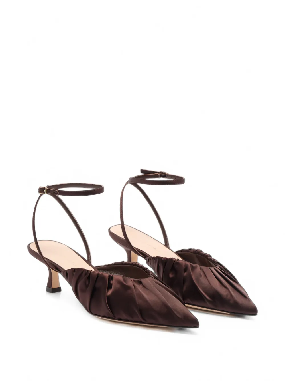 Loeffler Randall Rio ruched pointed-toe pumps Bruin
