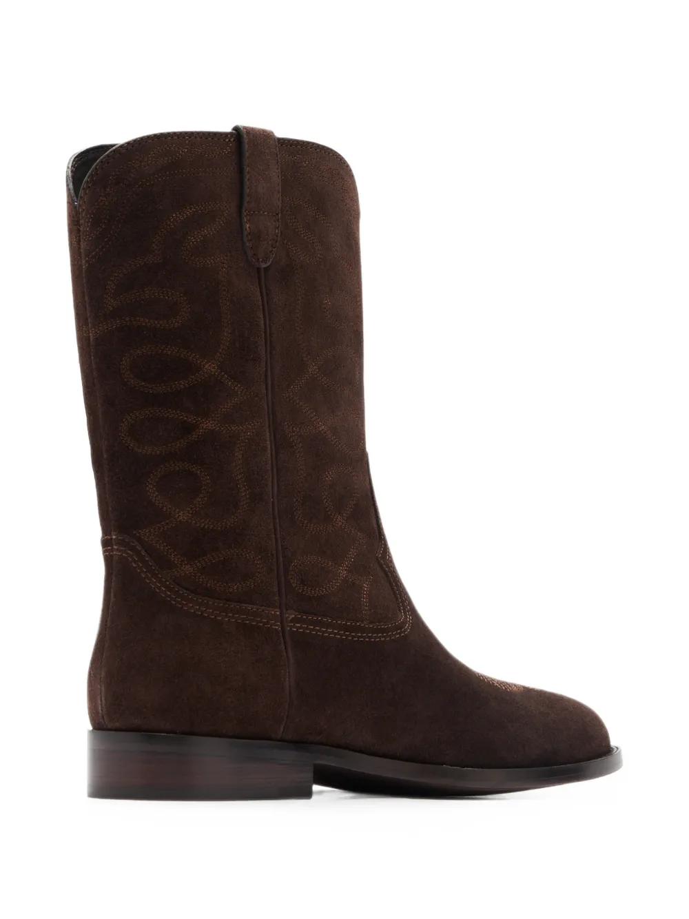 Loeffler Randall Jett embroidered suede boots Bruin