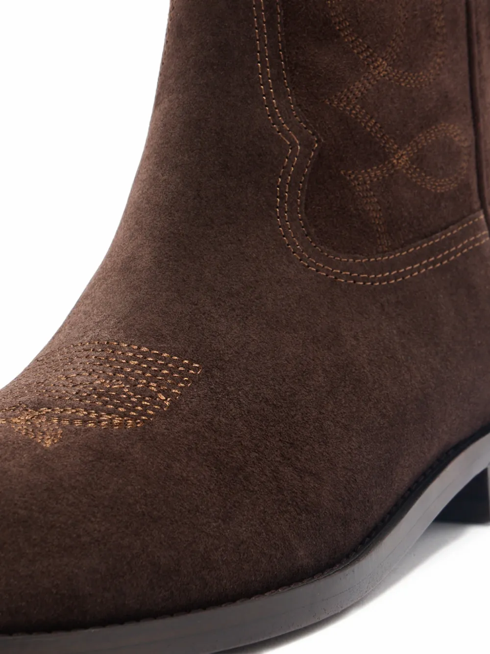 Loeffler Randall Jett embroidered suede boots Bruin