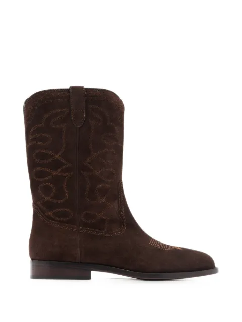 Loeffler Randall Jett embroidered suede boots