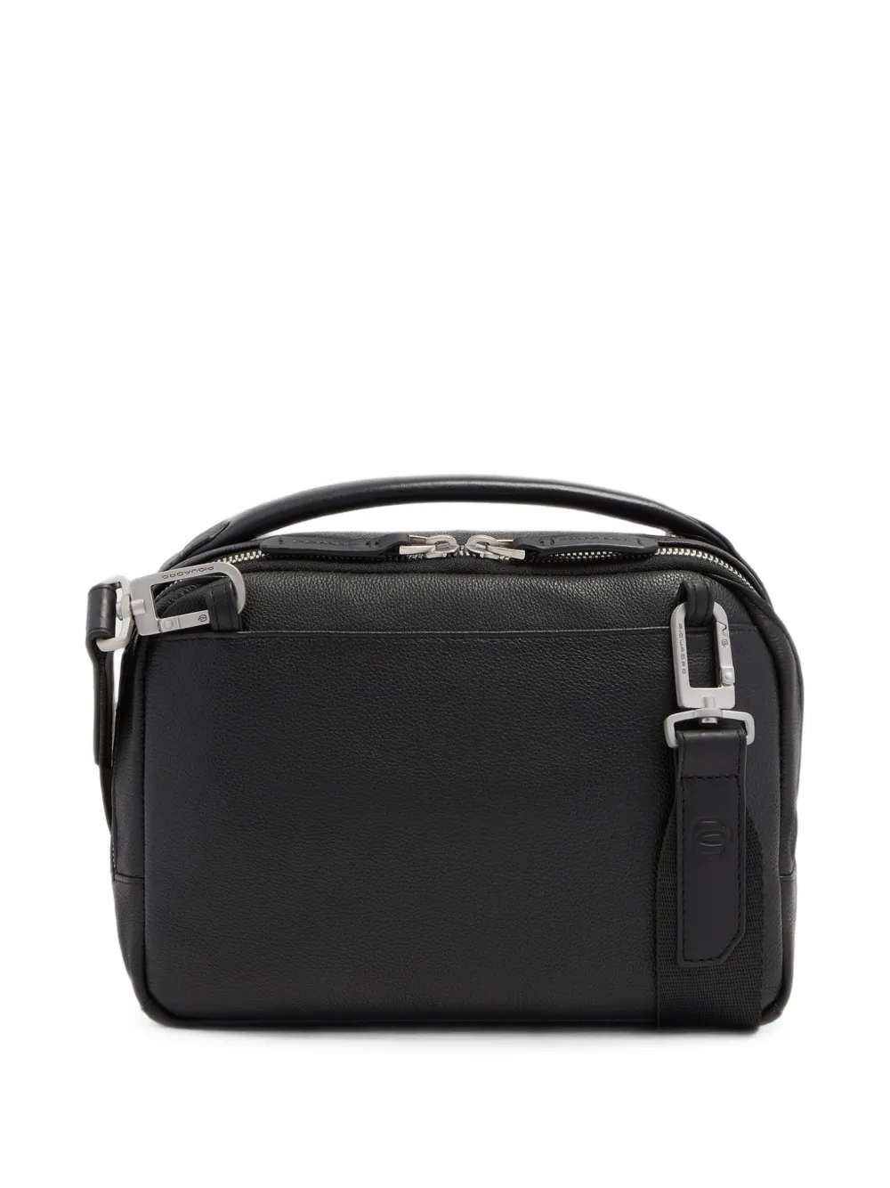 PIQUADRO logo-plaque shoulder bag Zwart