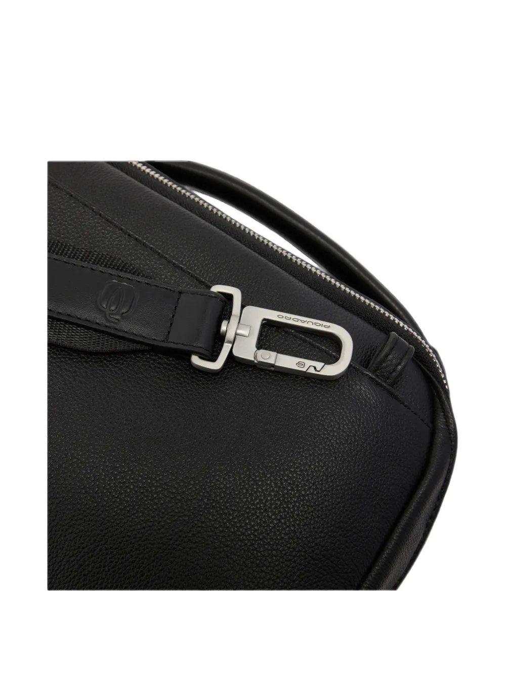 PIQUADRO logo-plaque shoulder bag Zwart
