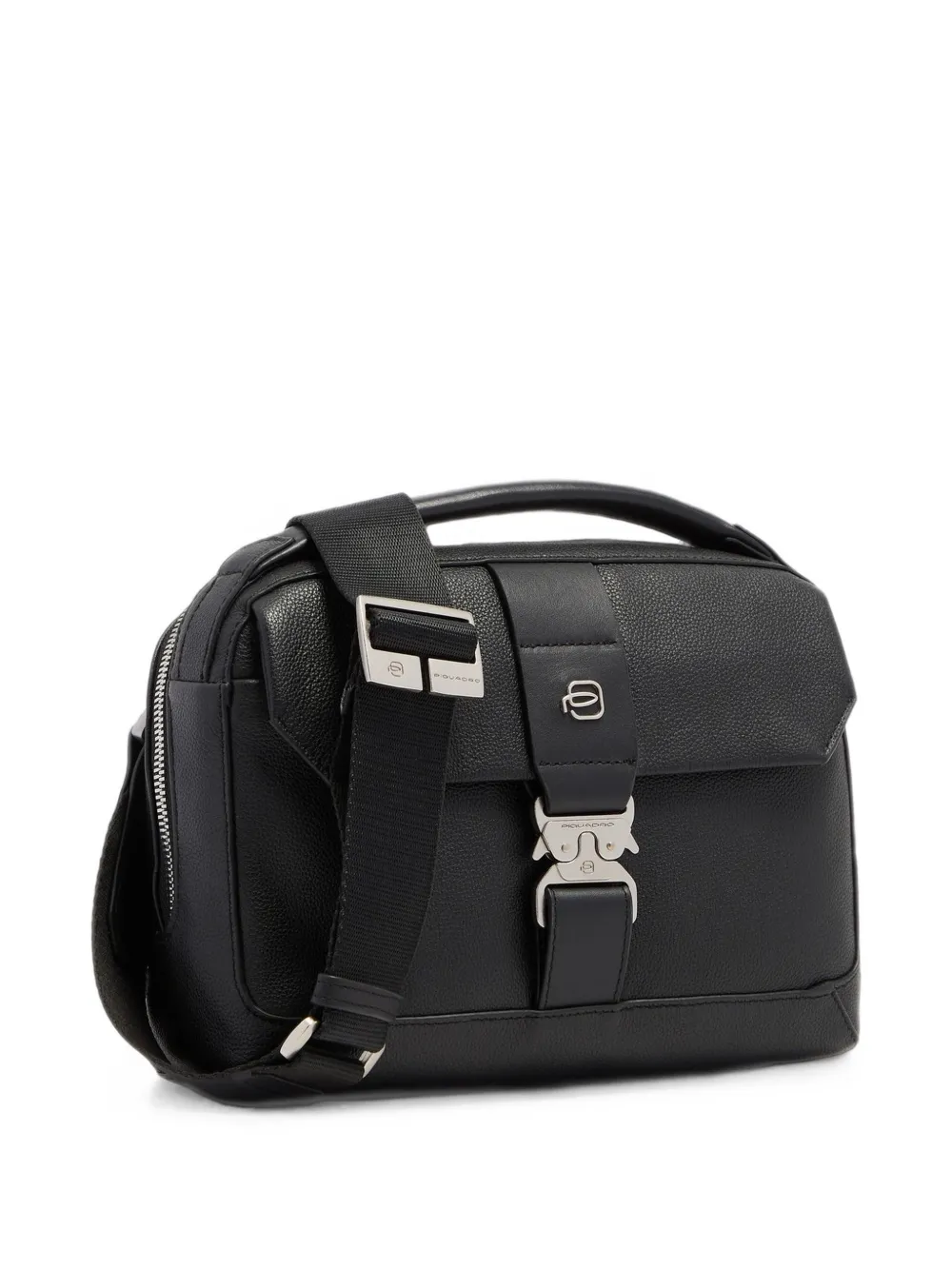 PIQUADRO logo-plaque shoulder bag Zwart