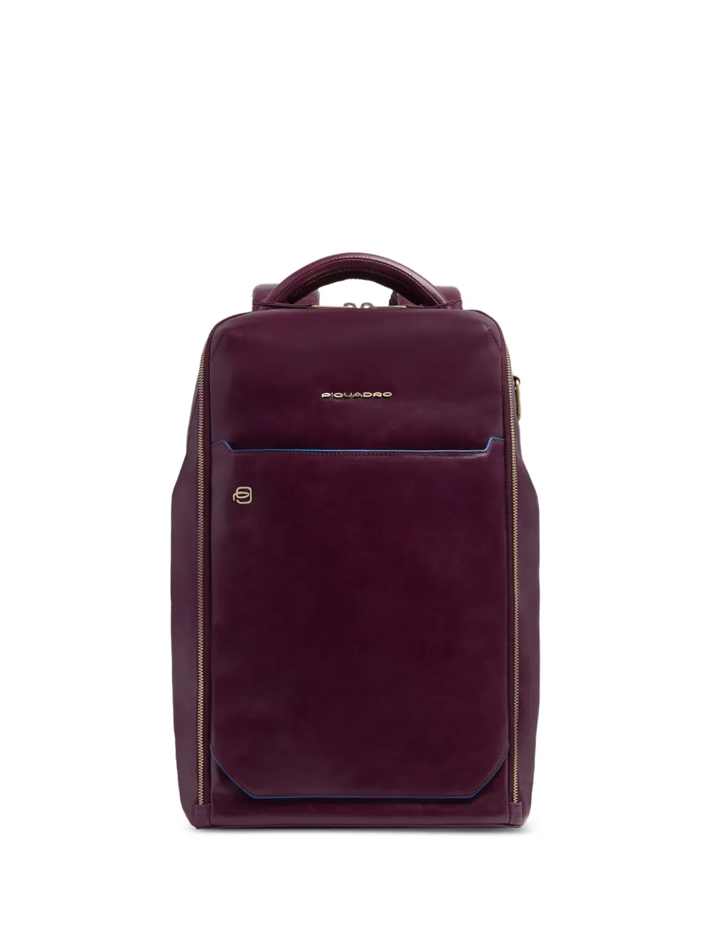 Piquadro Logo-plaque Backpack In Red