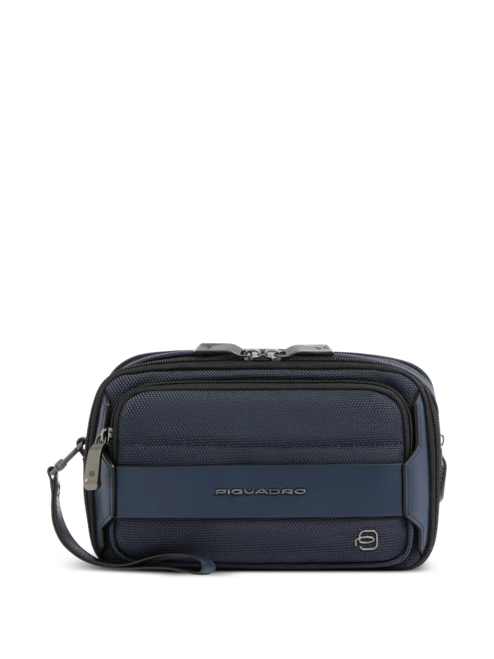 PIQUADRO logo-plaque zip-around clutch bag - Bleu