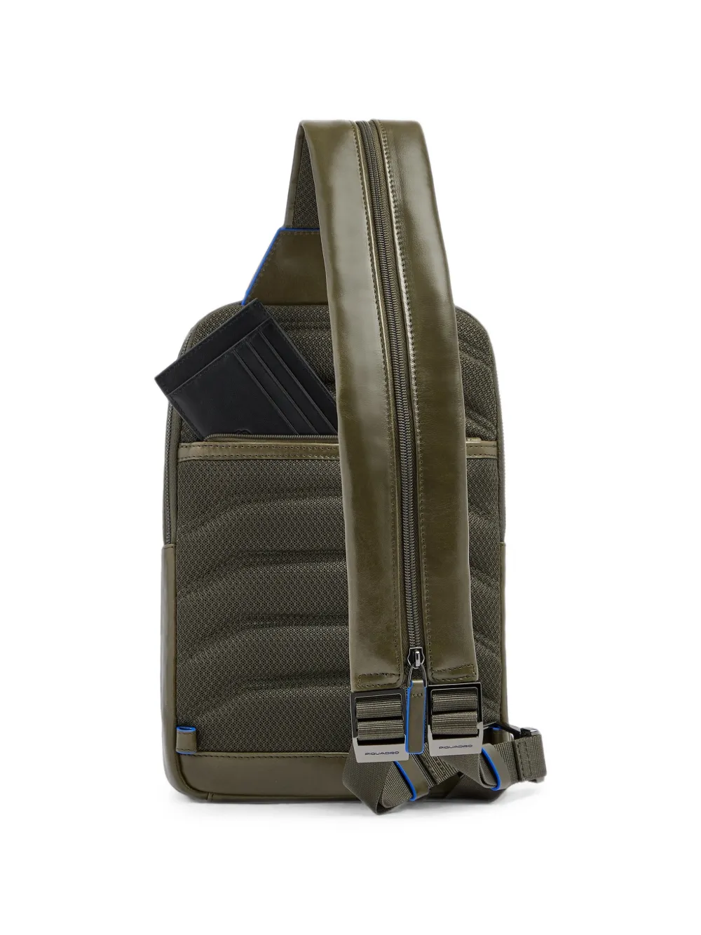 PIQUADRO Verstelbare leren sling tas Groen