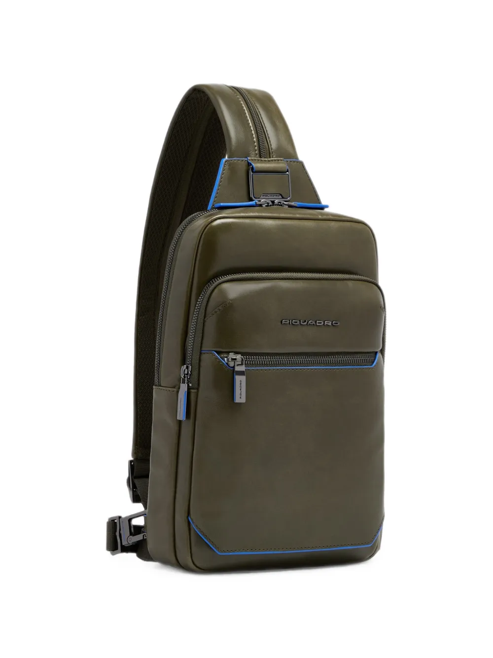 PIQUADRO Verstelbare leren sling tas Groen