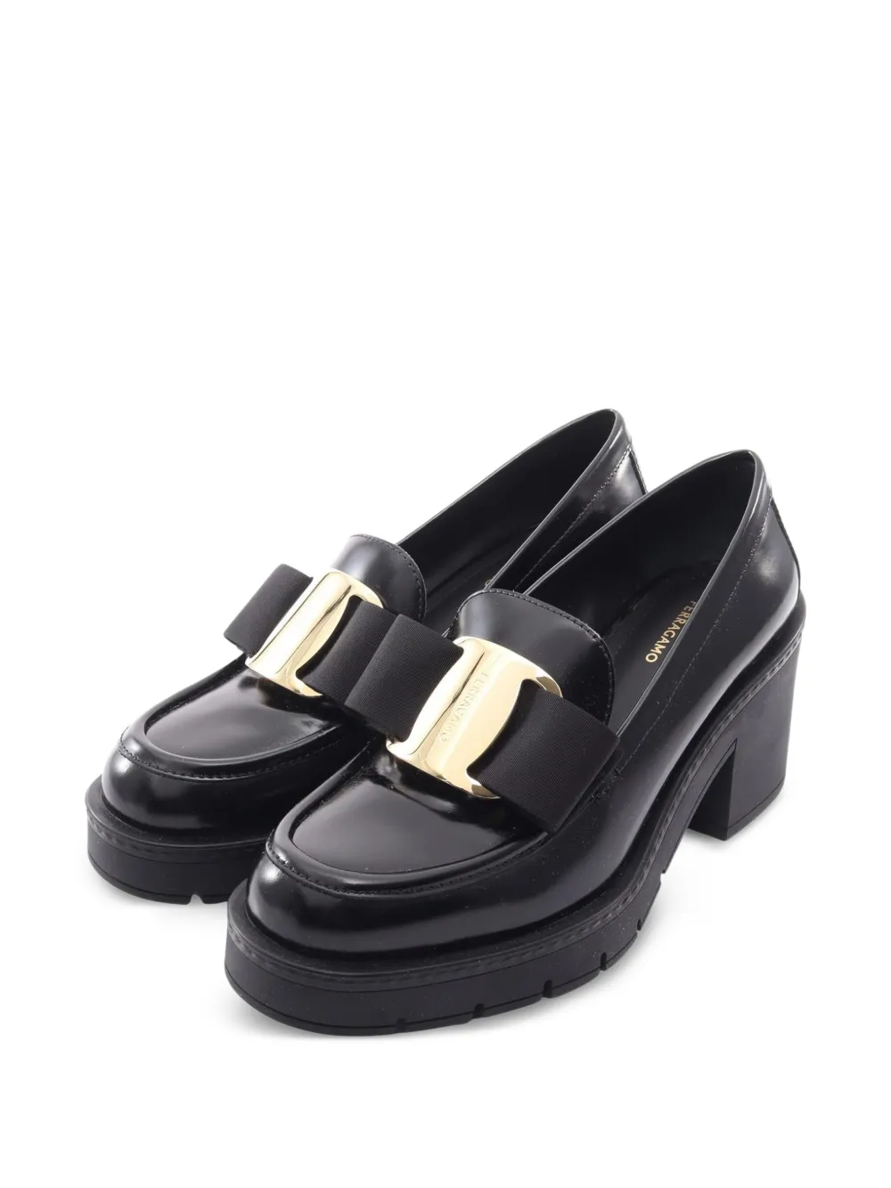 Ferragamo Pre-Owned mocassins Vara Ribbon (années 2010) - Noir Ferragamo Pre-Owned mocassins Vara Ribbon (années 2010) - Noir