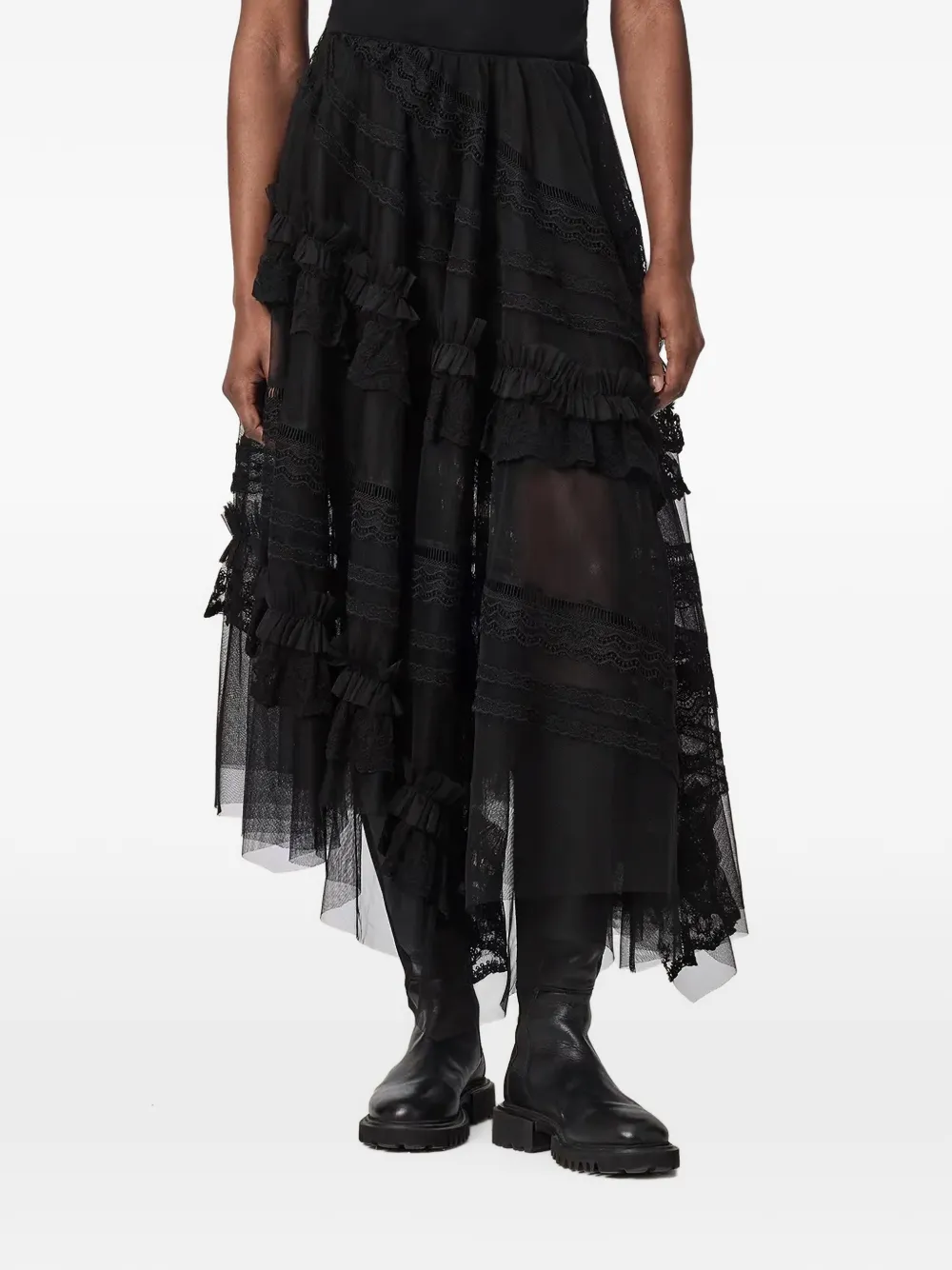 AllSaints Vashtie lace midi skirt