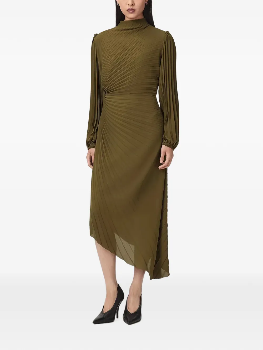 AllSaints Asymmetrische jurk Groen