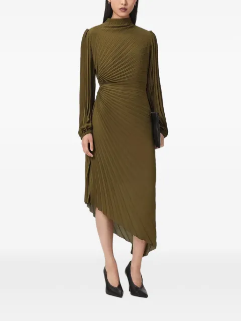 AllSaints pleated asymmetric dress