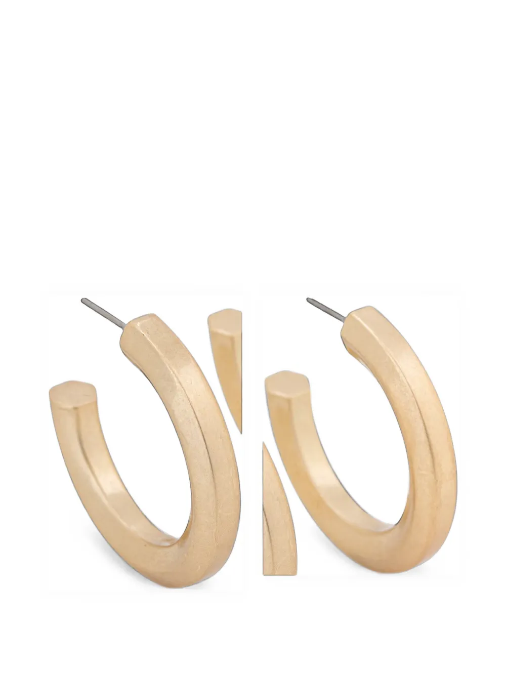 AllSaints hexagonal-profile hoop earrings