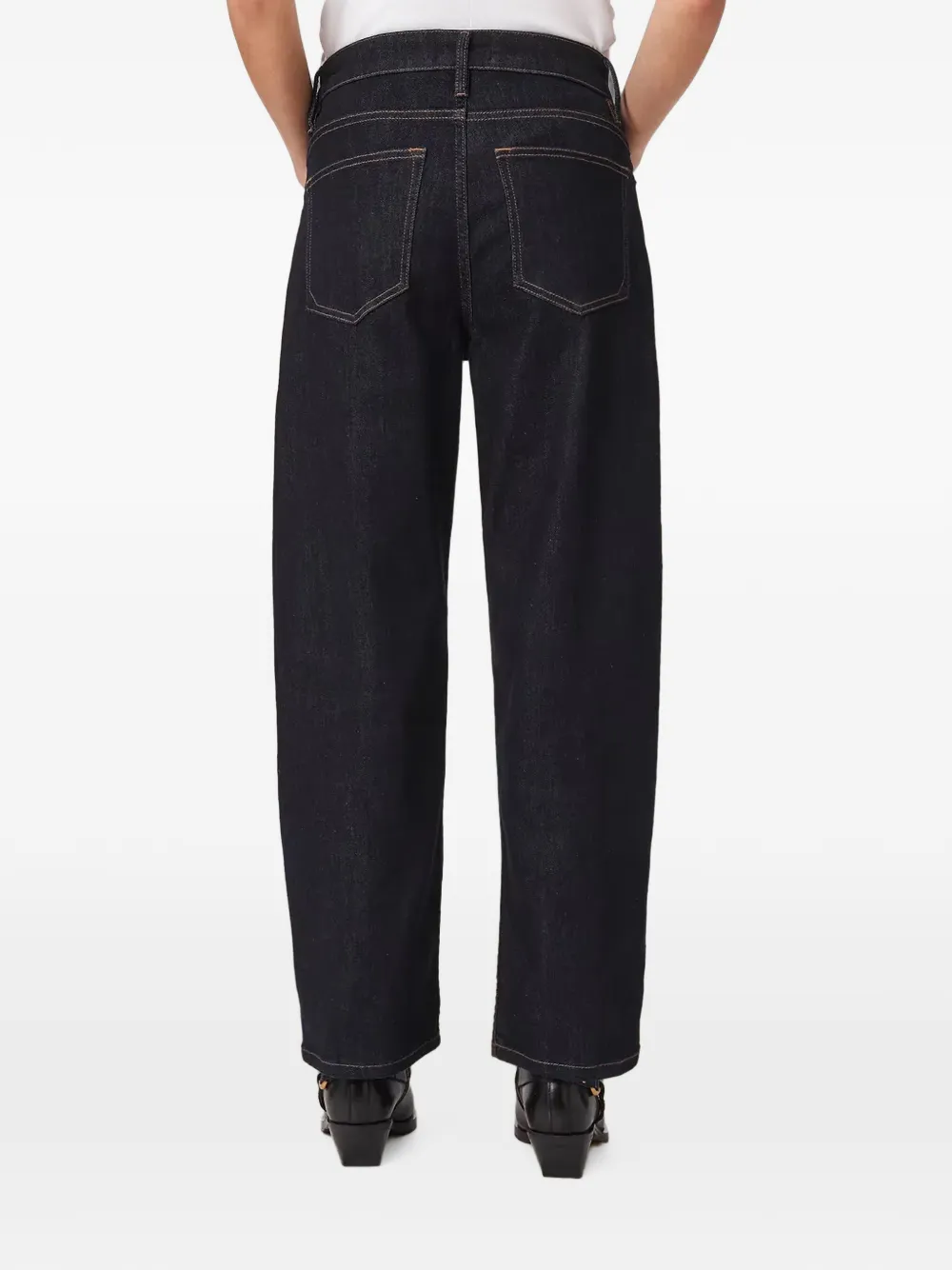 AllSaints High waist jeans met toelopende pijpen Blauw