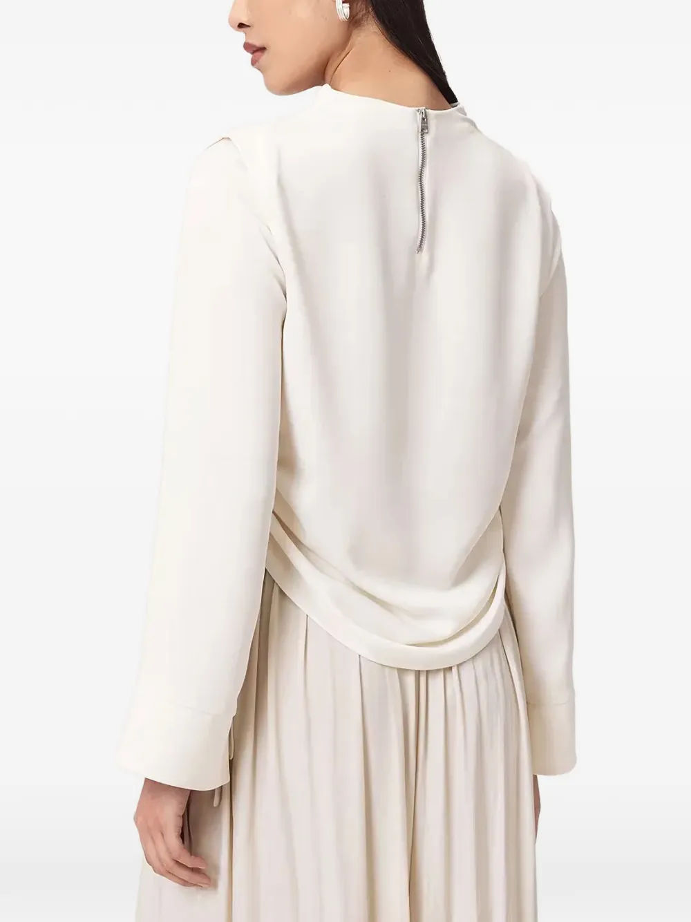 AllSaints Leslie ruched top Wit